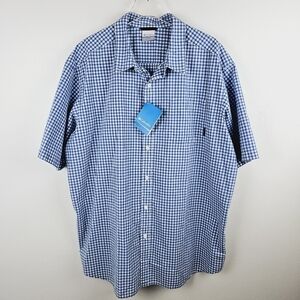 Columbia Rapid Rivers II Plaid Short Sleeve Button Front Shirt NWT, size 2XT